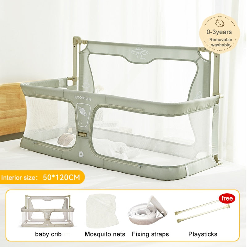 Comfortable Toddler Baby Bed within Bed - Safety Protection Easy To Install Bedside Crib