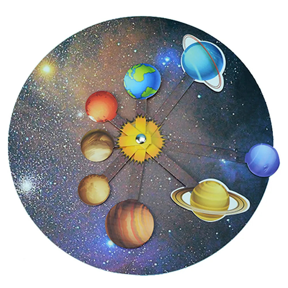 DIY Solar System Planets Model Assemble Kit Scientific Knowledge Learning Early Educational Toy Experiment Supplies