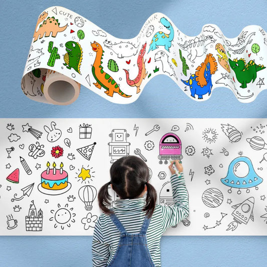 Graffiti Art Supplies: Children's Drawing Roll & Color Filling Paper
