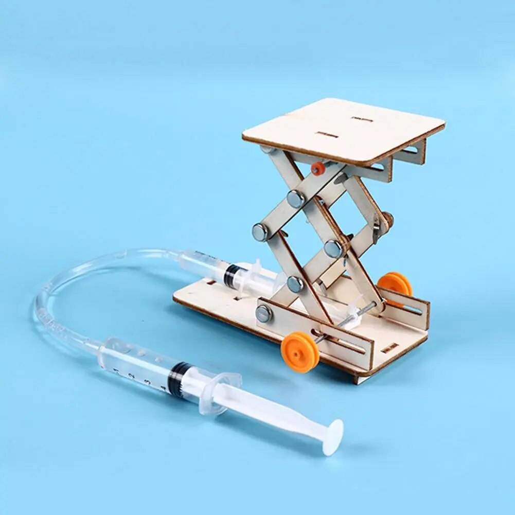 Kids DIY Science Toy Educational Scientific Experiment Kit Hydraulic Lift Table Model Physics School STEM Projects Childrens Toy