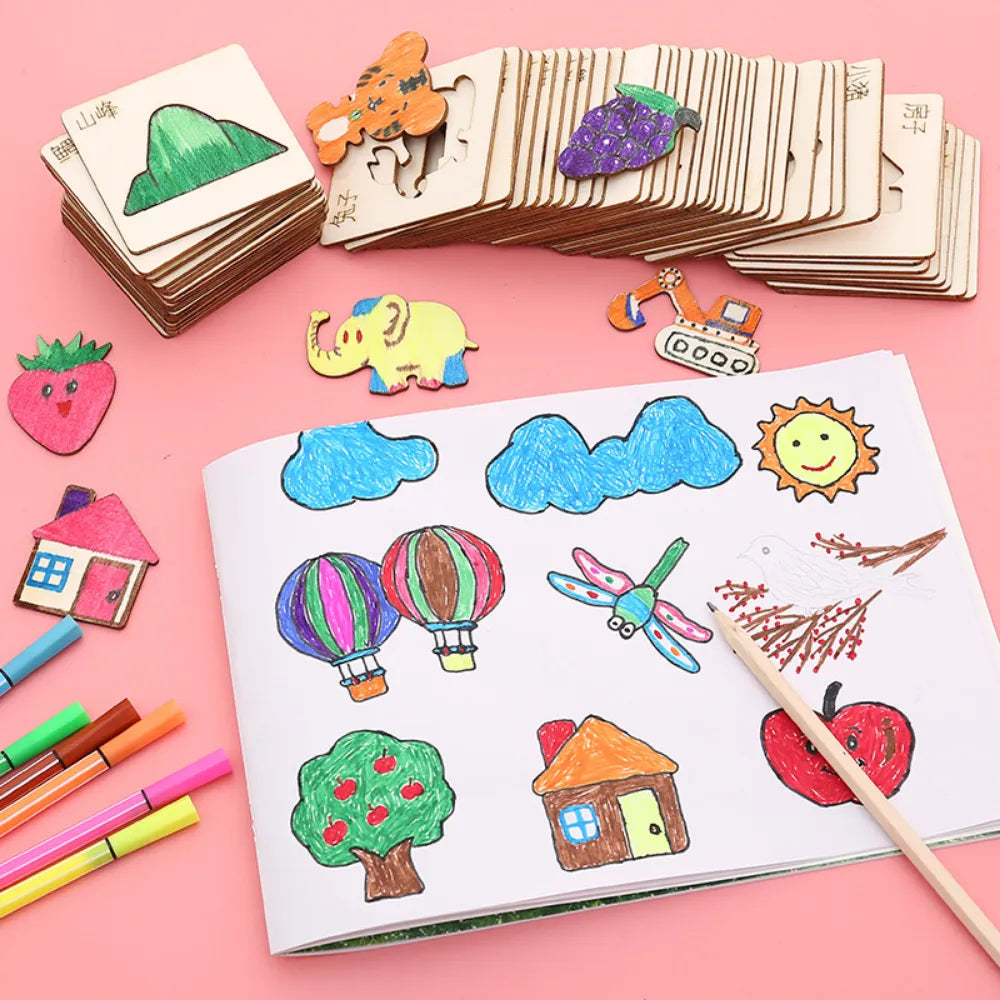 Byfa Wooden Drawing Board Set - Montessori Toy for Creative Learning