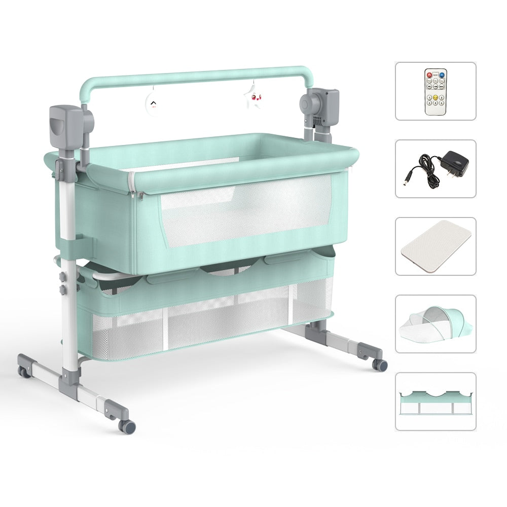 Premium Electric Cradle: Safe and Stylish Metal Baby Cradle from Mainland China