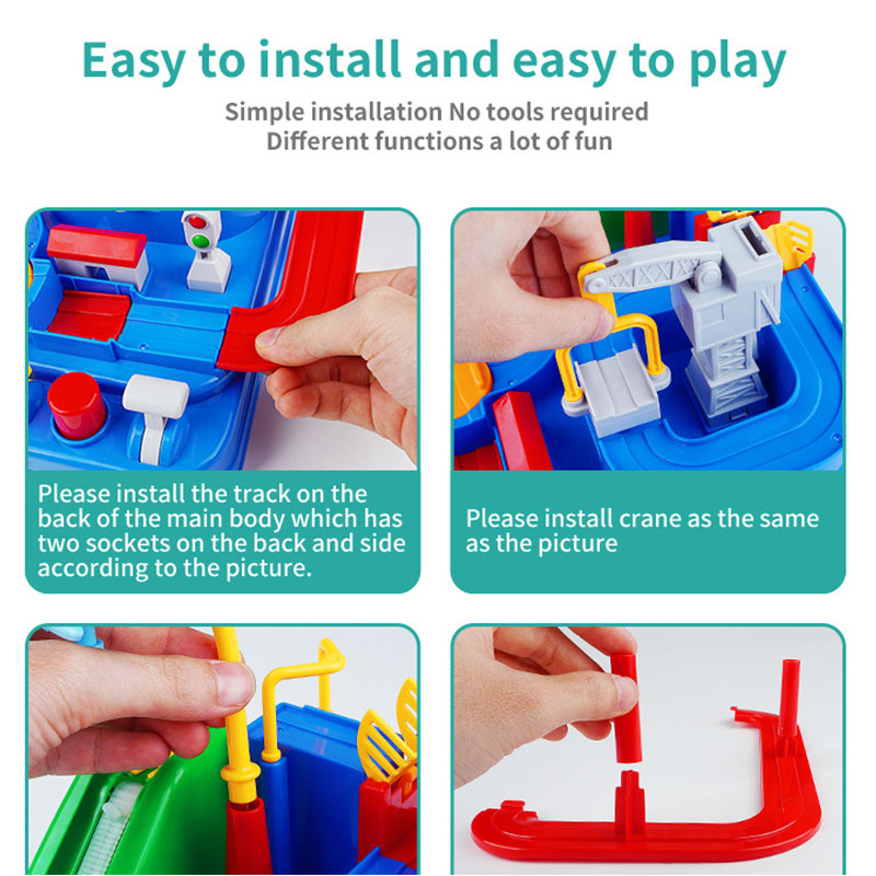 Haifeng Car Toys: Big Adventure Track Car Simulator for Kids