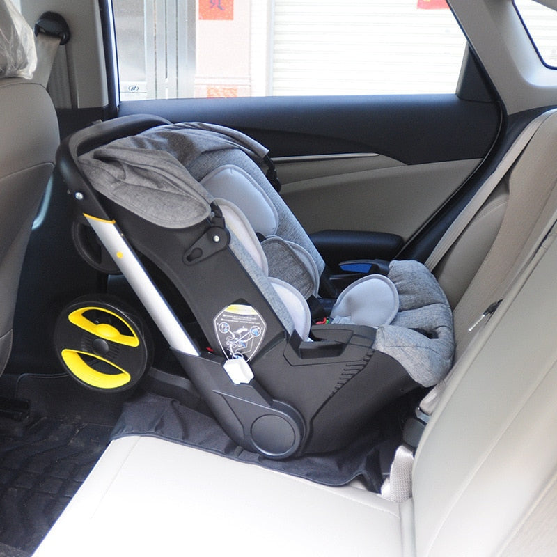 Newborn Stroller: S800 Foldable Stroller/Car Seat with Natural Rubber Wheels