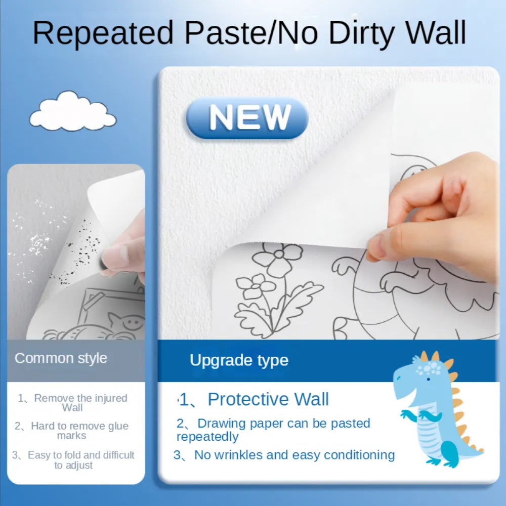 Graffiti Art Supplies: Children's Drawing Roll & Color Filling Paper