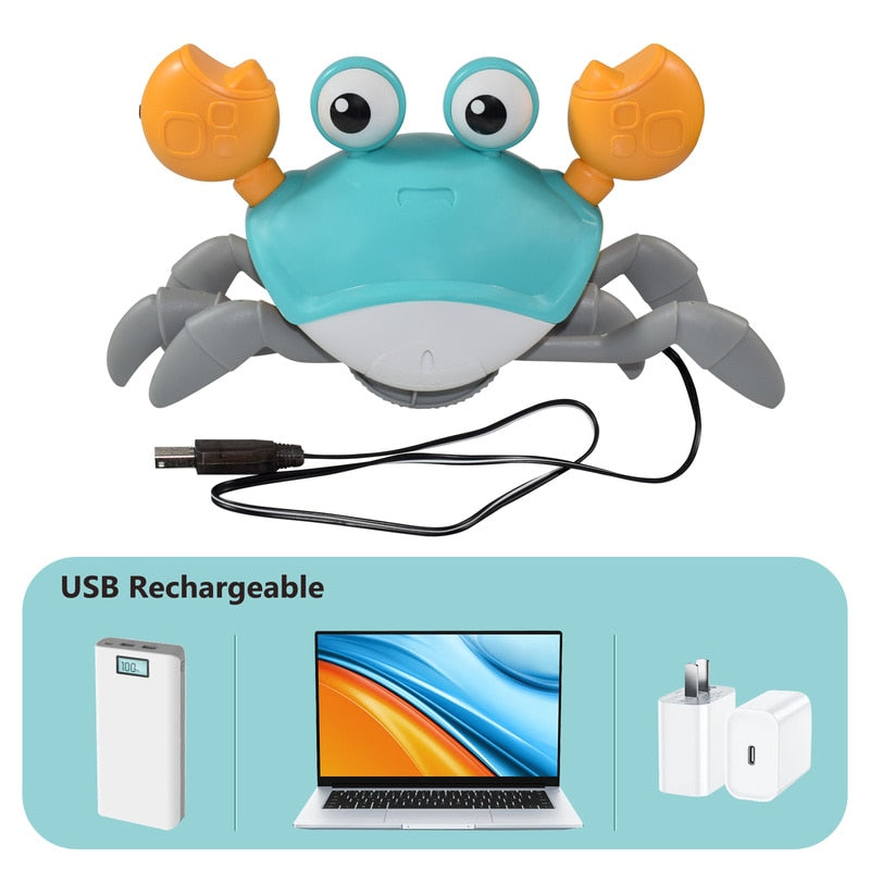 Crawling Crab with Music and LED Light for Kids and Toddlers - Educational, Interactive, and Fun!