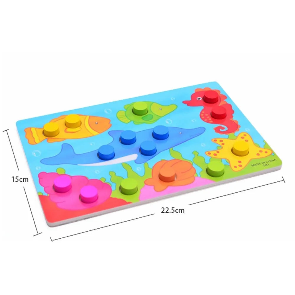 Byfa Jigsaw Puzzle: Educational Wooden Tangram Board for Kids