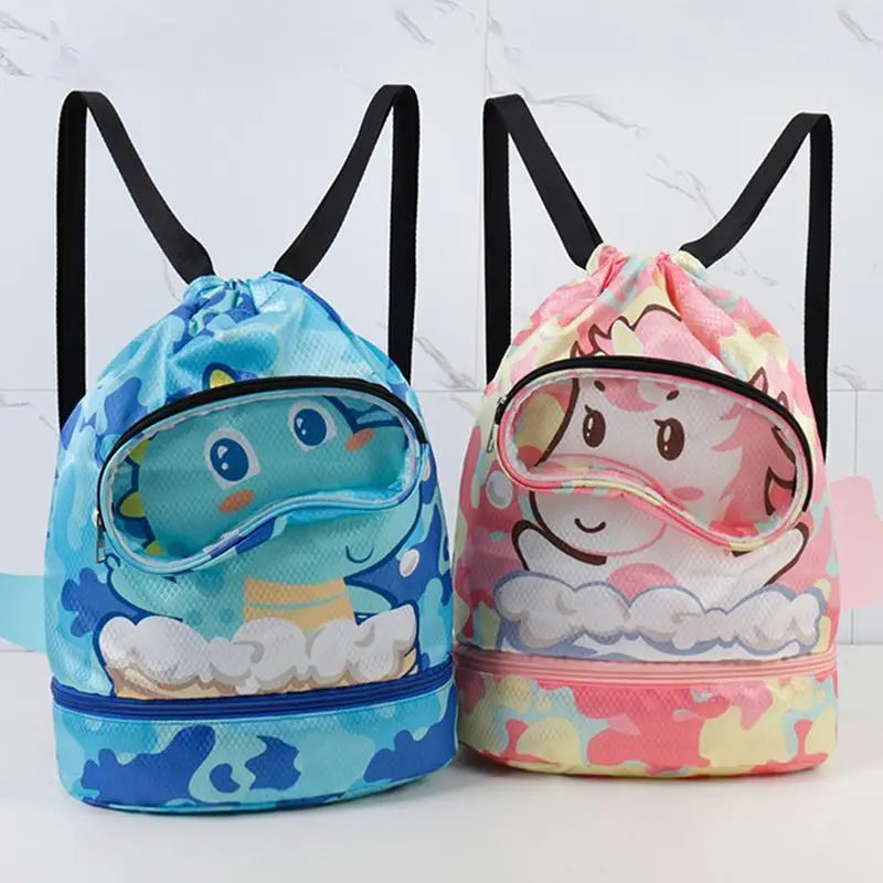 Children's Waterproof Swimming Bag with Wet and Dry Clothing Separation