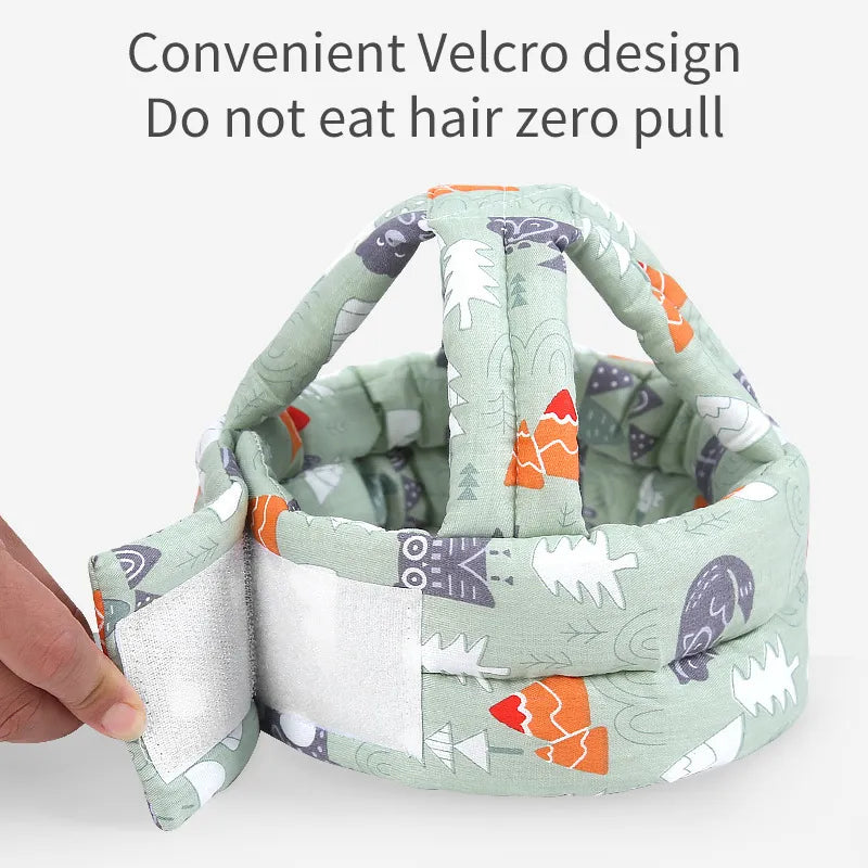 Adjustable Baby Safety Helmet - Soft and Comfortable Head Protection Cap