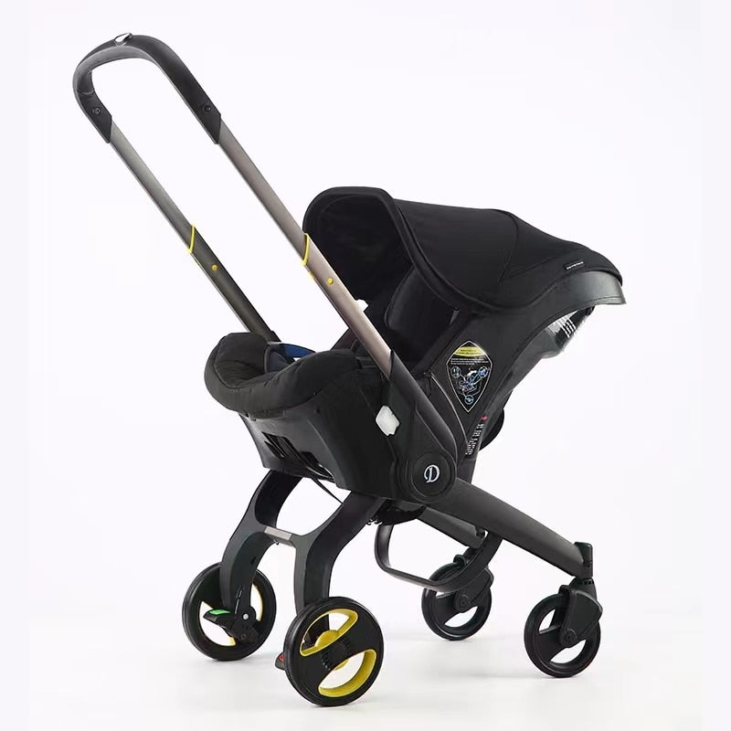 Newborn Stroller: S800 Foldable Stroller/Car Seat with Natural Rubber Wheels