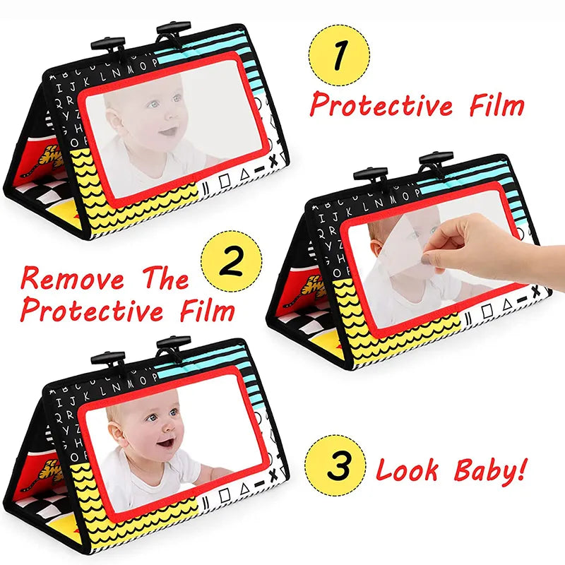 Explore the Best Sensory Toys: Black and White Baby Floor Mirror
