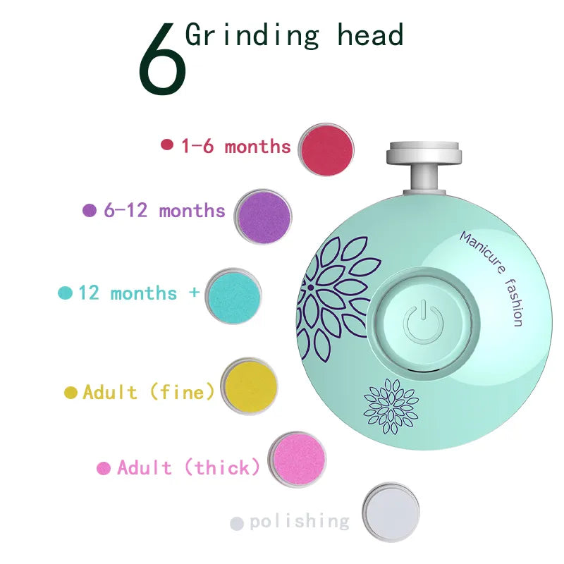Adorable Nail Polisher for Babies | Safe Clipper & Trimmer