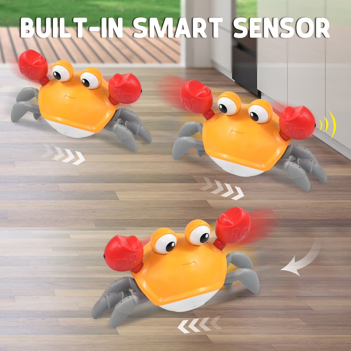 Crawling Crab with Music and LED Light for Kids and Toddlers - Educational, Interactive, and Fun!