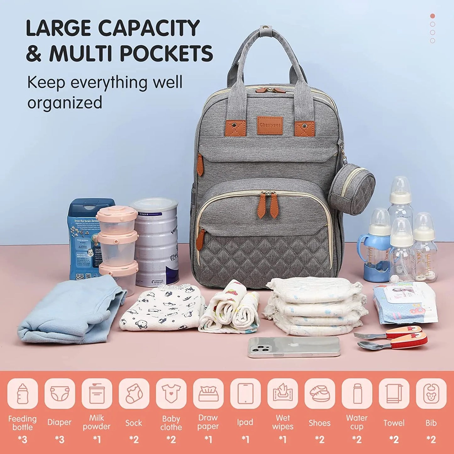 Best Diaper Bag Backpack: Stylish & Spacious Denim Bag for Moms
