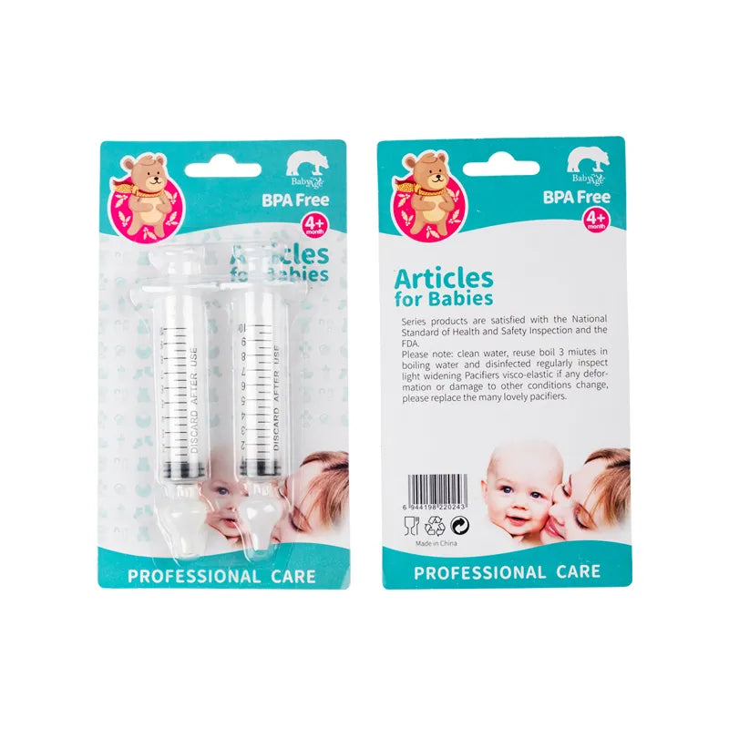 2 Pcs Baby Nasal Aspirator - Rhinitis Nasal Washer for Gentle Baby Nose Cleaning
