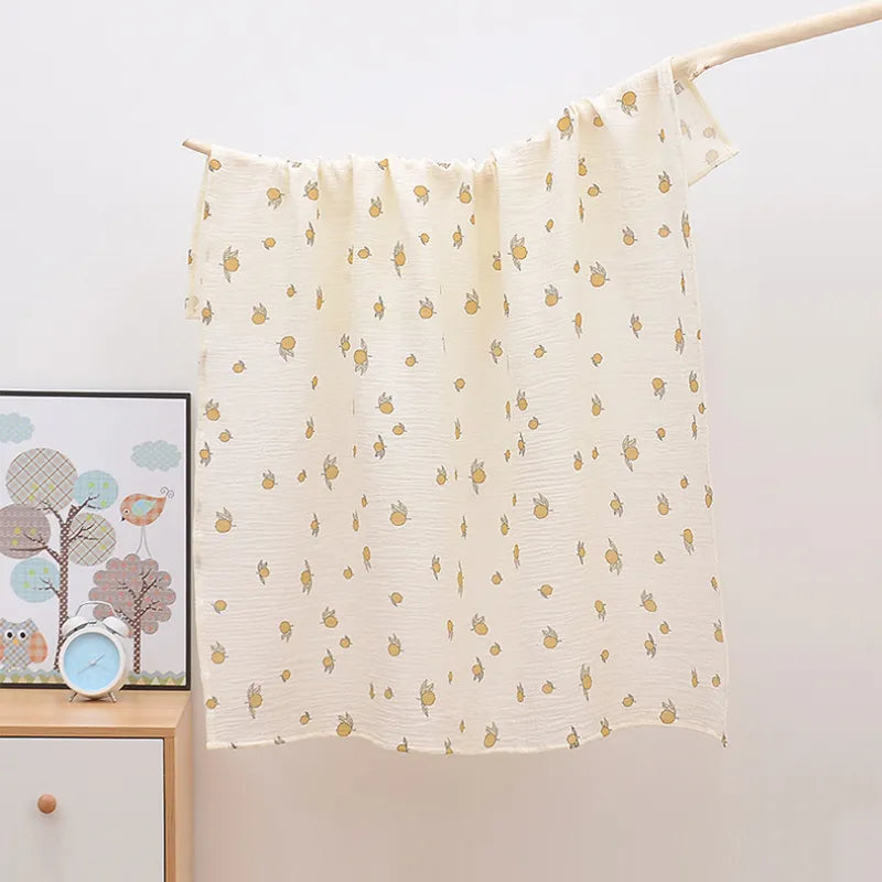2 Layer Muslin Swaddle Baby Blanket - Cotton Receive Blankets for Newborns, Bath Towel, Summer Bedding, Mother and Kids