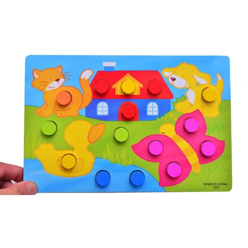 Byfa Jigsaw Puzzle: Educational Wooden Tangram Board for Kids