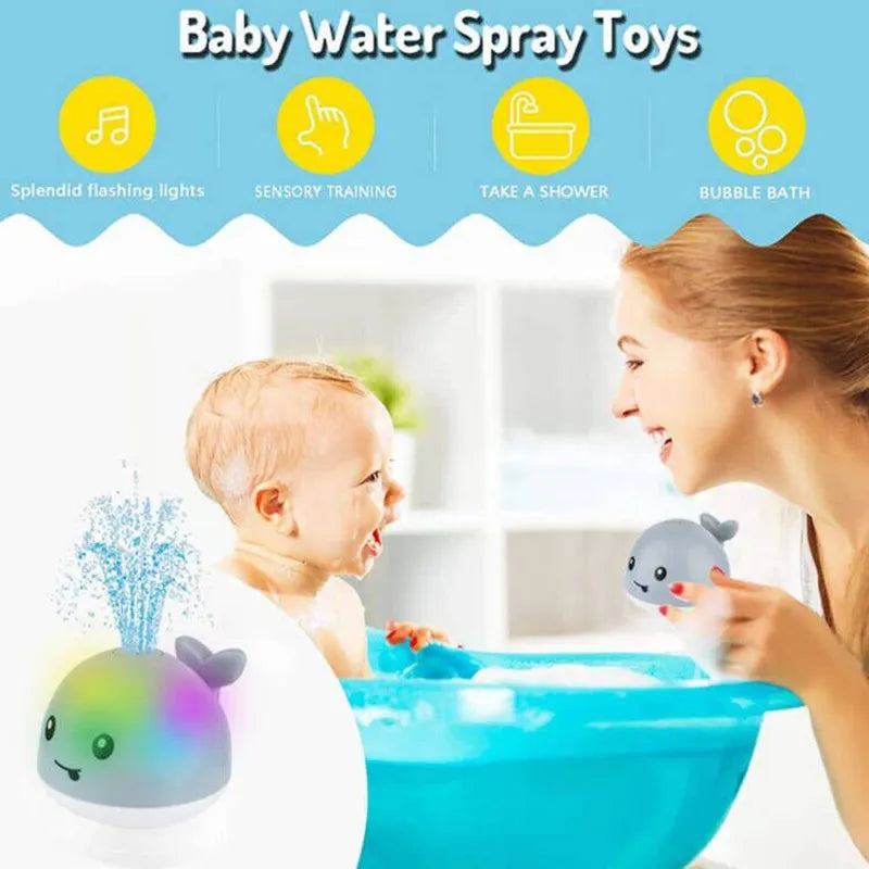 Whale Automatic Sprinkler Bath Toy for Kids - Fun and Safe Water Play"