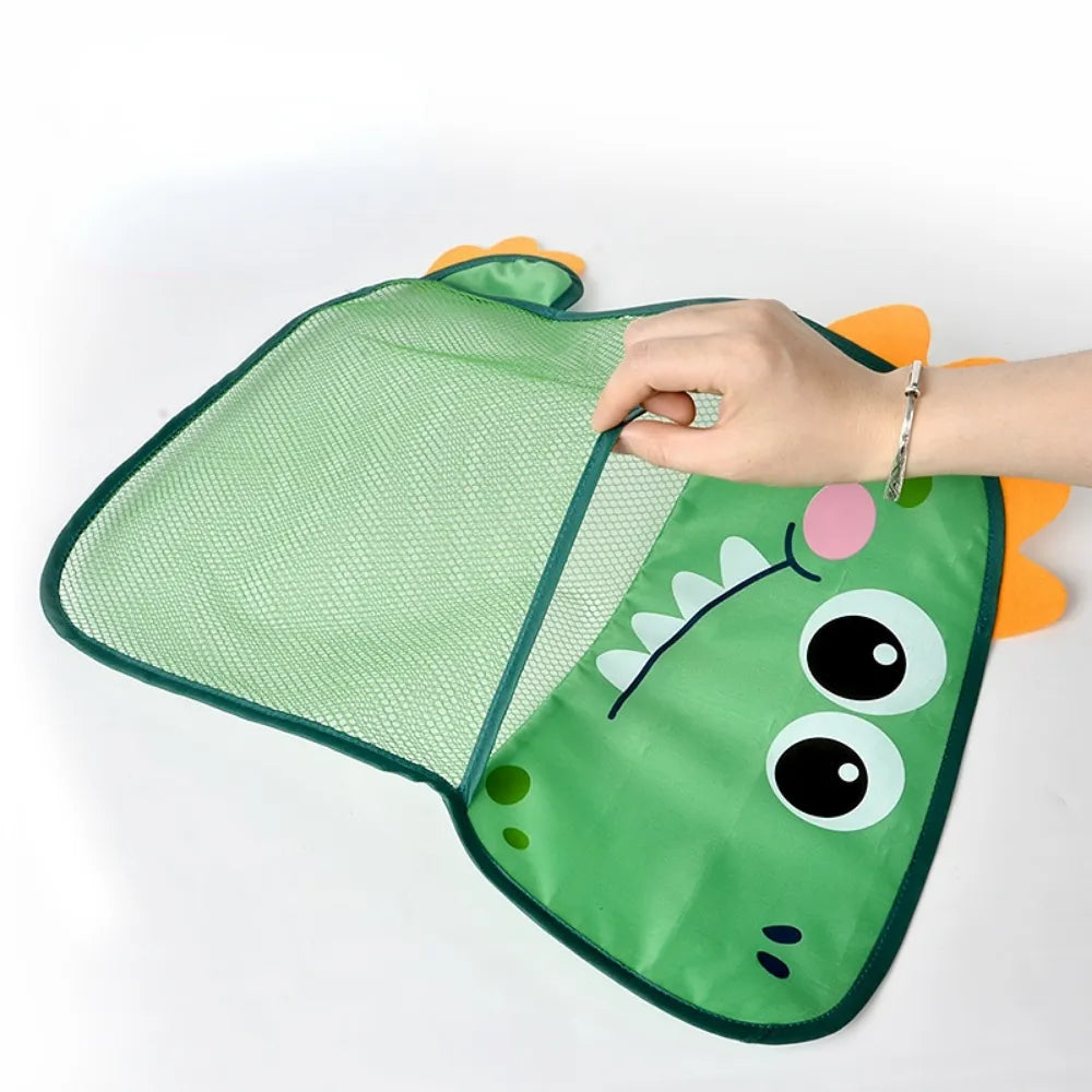 Unisex Dinosaur and Duck Bath Toy Set | Waterwheel Fun for Kids | Cloth Storage Bag Included