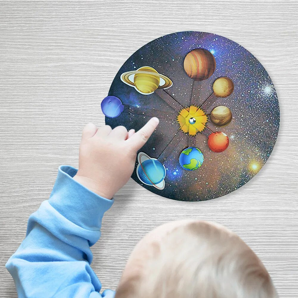 DIY Solar System Planets Model Assemble Kit Scientific Knowledge Learning Early Educational Toy Experiment Supplies
