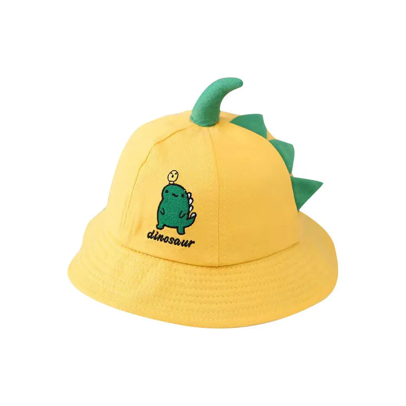 Cartoon Baby Hats for 0-5 Y - Fisherman Hat Collection with Tiger, Dinosaur, Panda, and Duck Tongue Designs