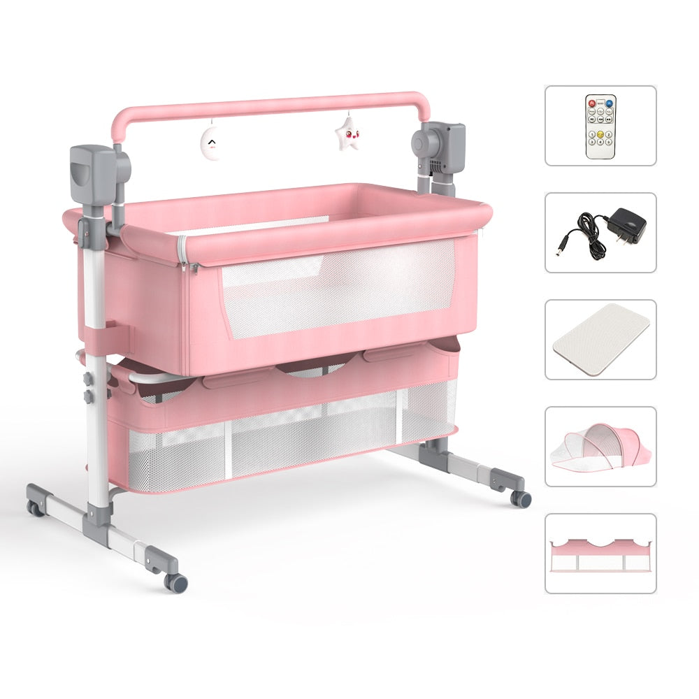 Premium Electric Cradle: Safe and Stylish Metal Baby Cradle from Mainland China