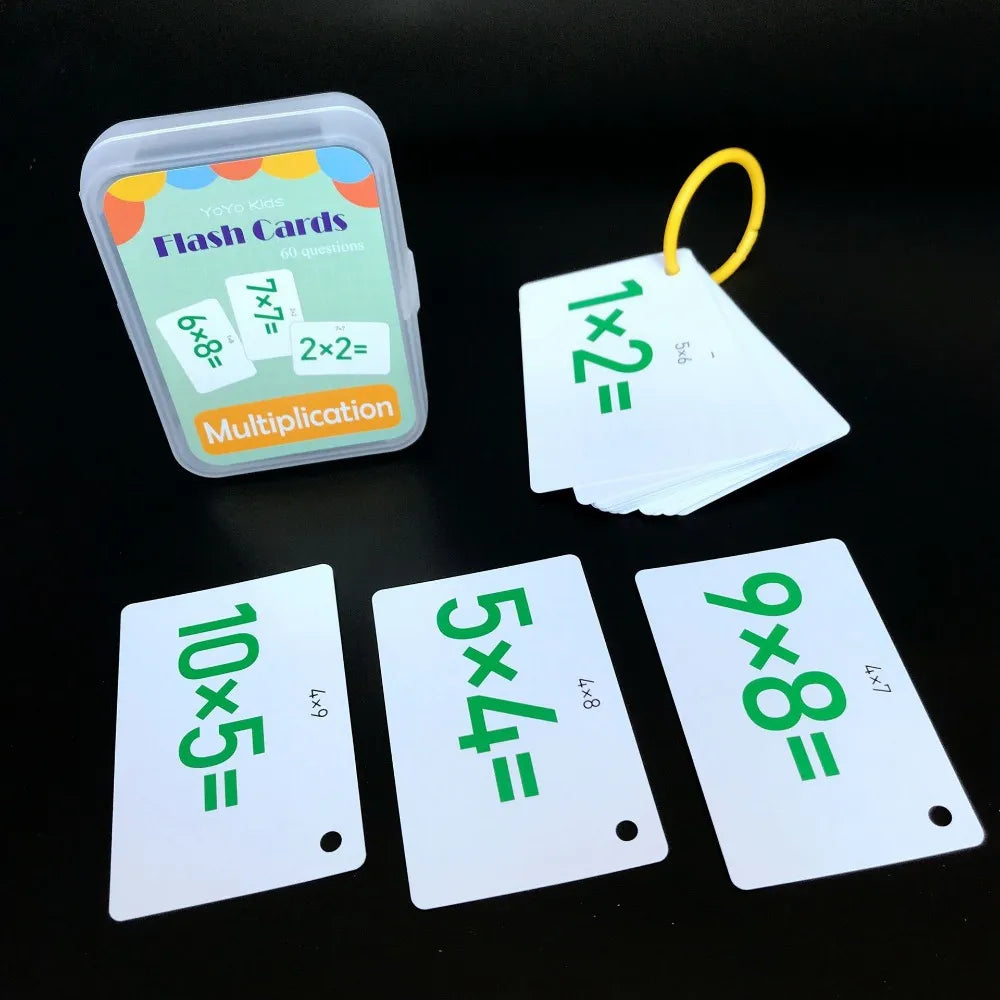 Montessori Math Toys Math Flash Cards Addition Subtraction Multiplication Division Educational Math Game Kids Arithmetic Toy