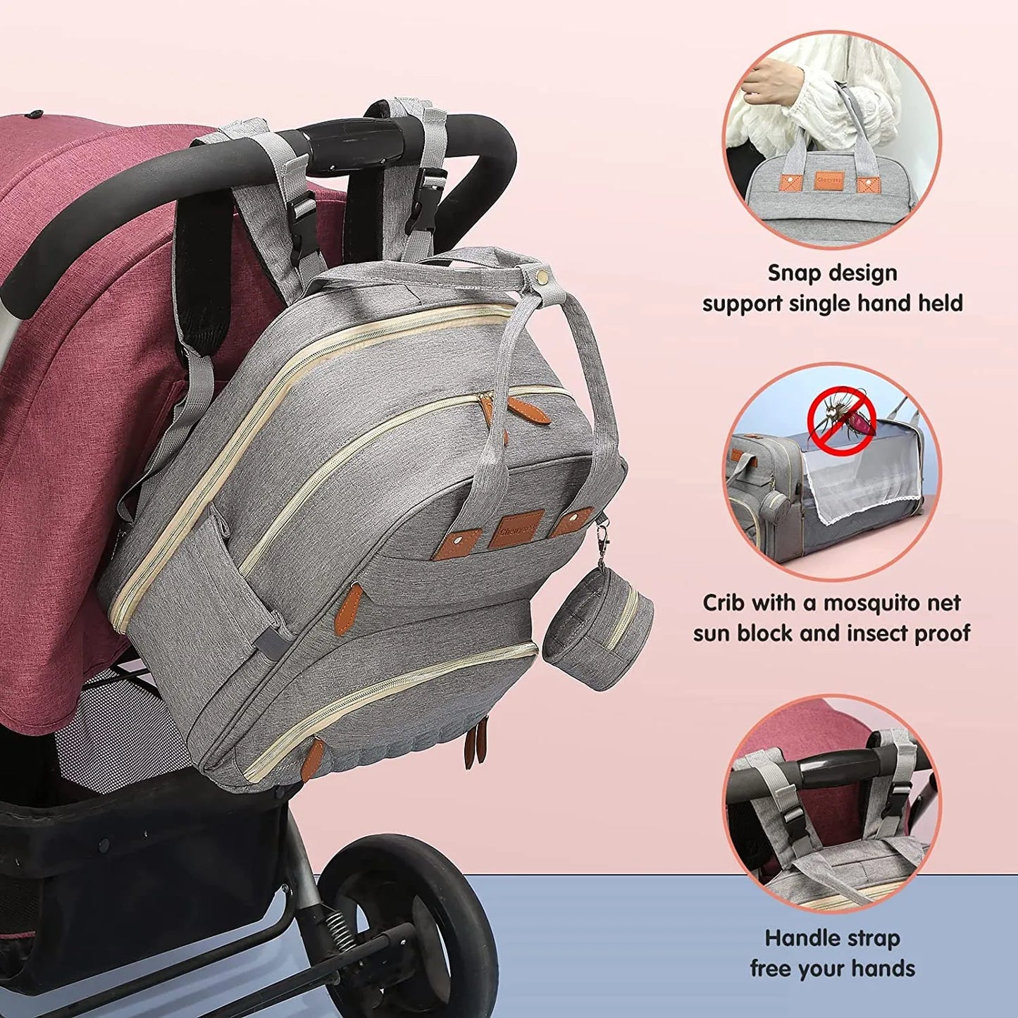Best Diaper Bag Backpack: Stylish & Spacious Denim Bag for Moms