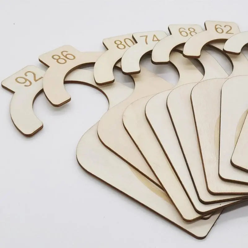 Wooden Baby Closet Dividers - Set of 8 Double-Sided Organizers for Adorable Nursery Clothes Labeling and Decoration