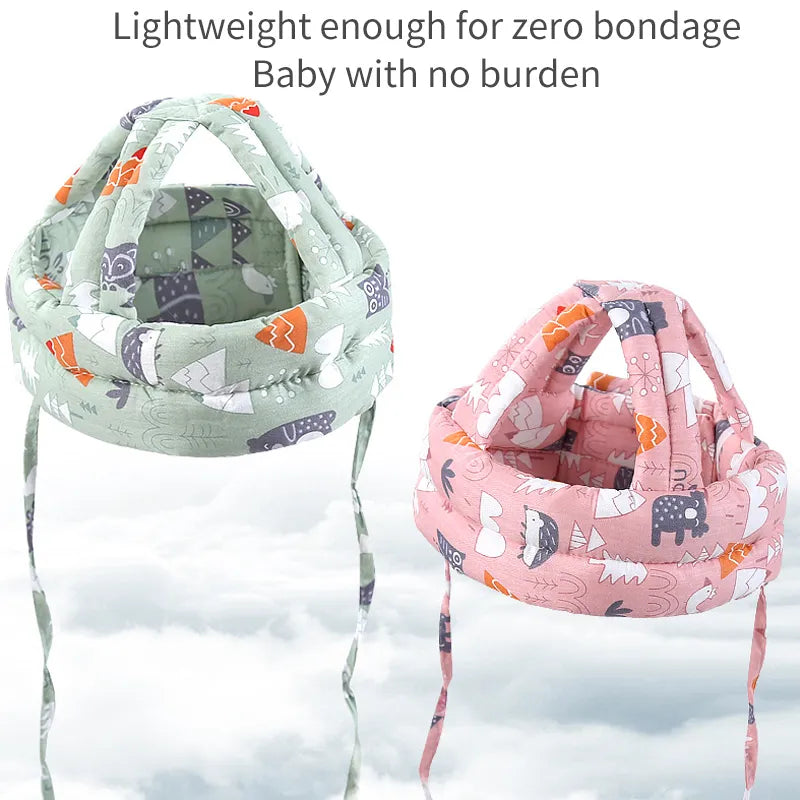 Adjustable Baby Safety Helmet - Soft and Comfortable Head Protection Cap