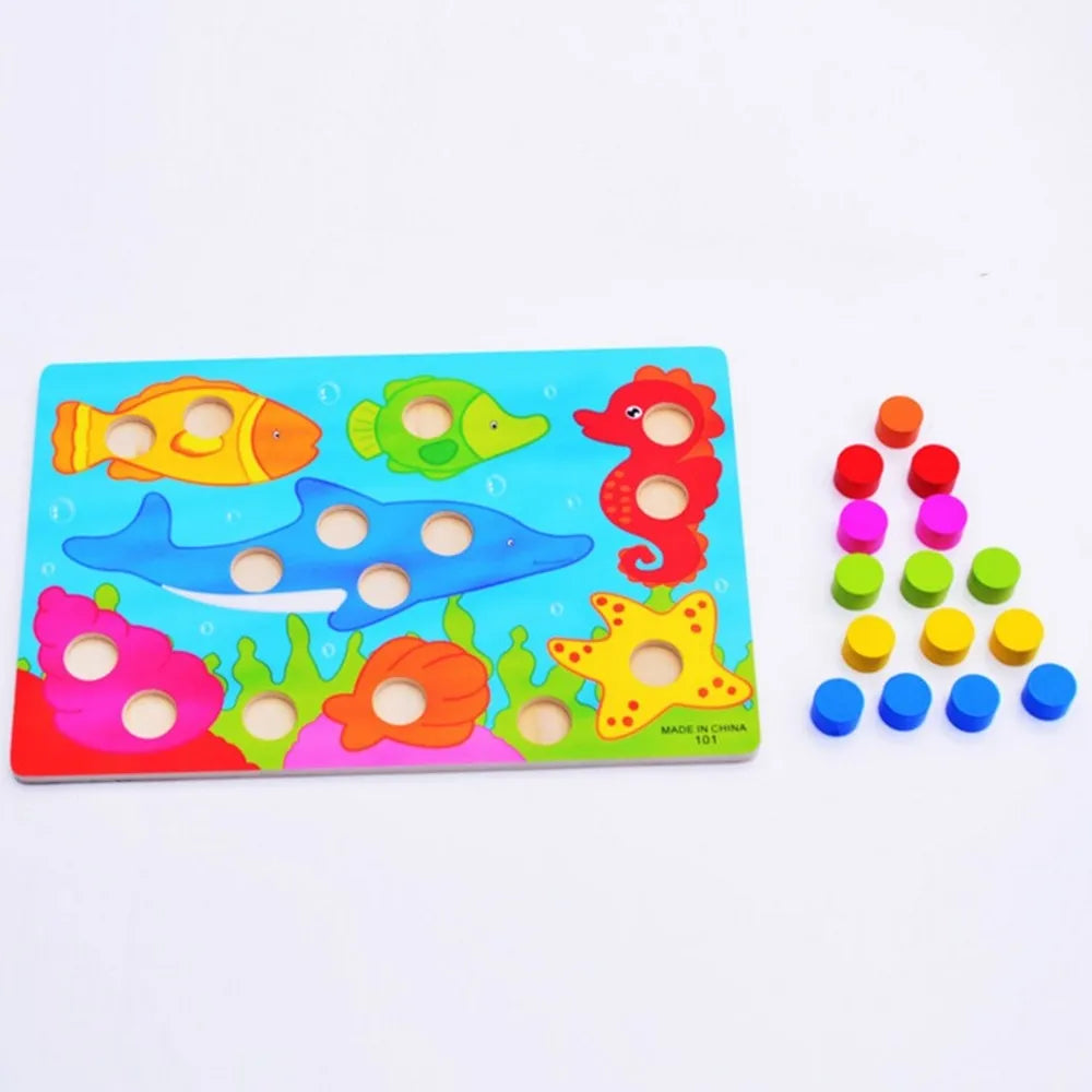 Byfa Jigsaw Puzzle: Educational Wooden Tangram Board for Kids