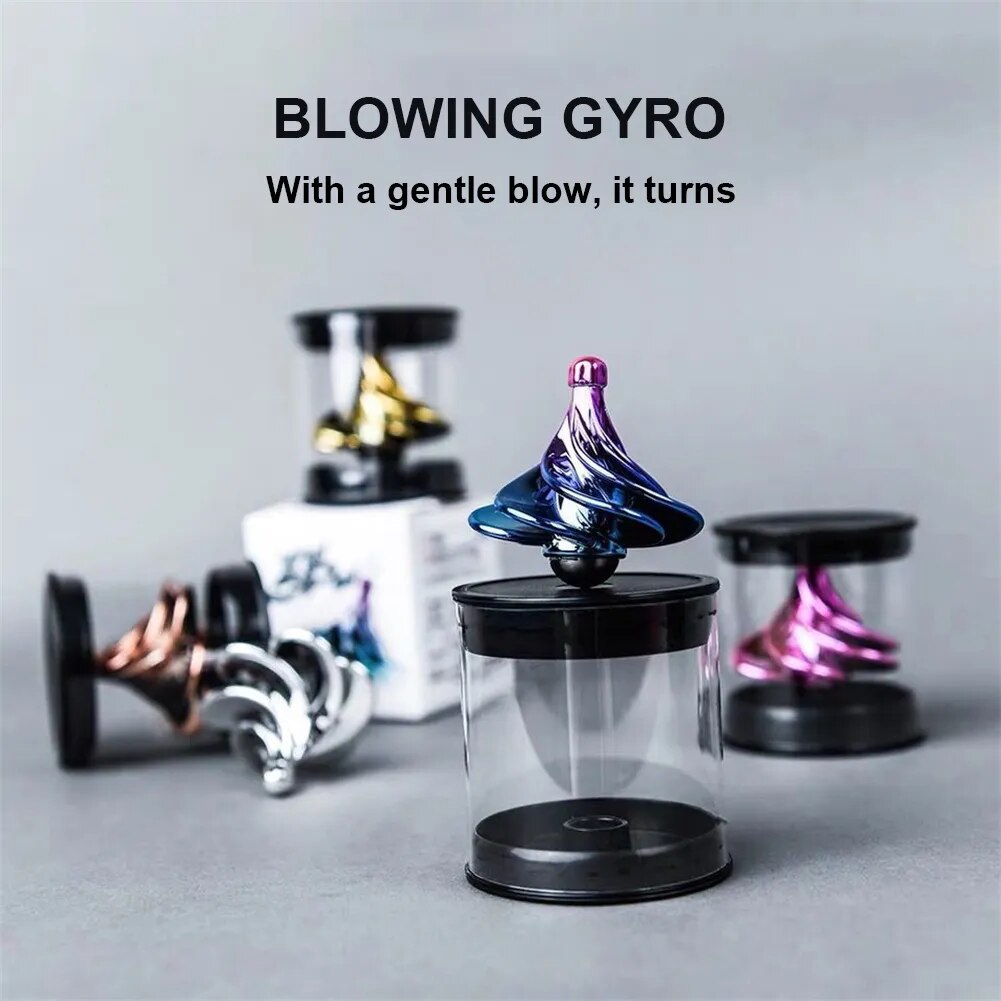 Desk Wind Blowing Toy Rotating Pocket Toy Spinning Top Fidget Funny Spinner Adult Decompression Toys For Children Birthday Gift