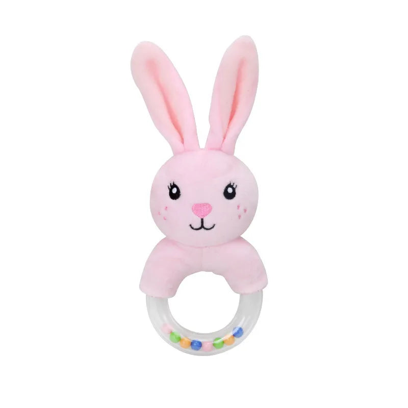 Soft Sensory Hanging Rattles - Plush Animals for Stroller, Crib, and Teething - Babies and Toddlers