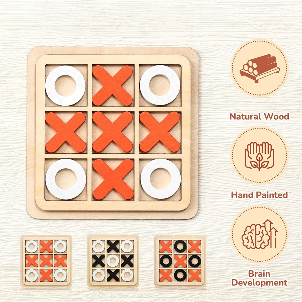 Kids Montessori Wooden Toy Mini Chess Play Game Interaction Puzzle Training Brain Early Learning Educational Toys For Children