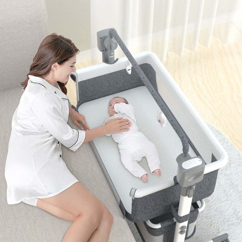 Premium Electric Cradle: Safe and Stylish Metal Baby Cradle from Mainland China