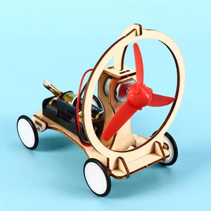 Students Kids DIY Electric Wind Car Model Physical Experiments Technology Toys Self-enhancement in Entertainment Novelty