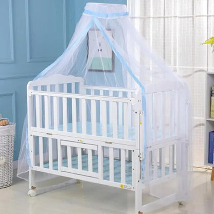 Foldable Netting Mosquito Net for Crib - Infant Canopy Round Bed Crib Dome Universal Baby Crib Net