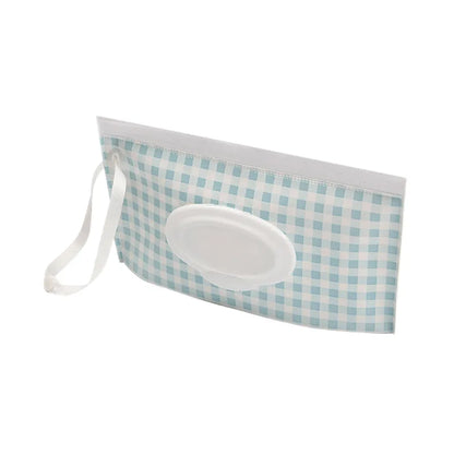 Reusable Baby Wet Wipe Pouch - Portable Eco-Friendly Wipes Dispenser for Travel, Keeps Wipes Moist