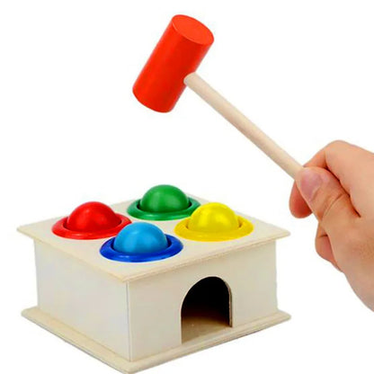 Montessori Wooden Ball Hammer Puzzles: Educational Learning Toy for Kids