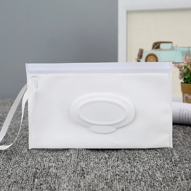 Reusable Baby Wet Wipe Pouch - Portable Eco-Friendly Wipes Dispenser for Travel, Keeps Wipes Moist