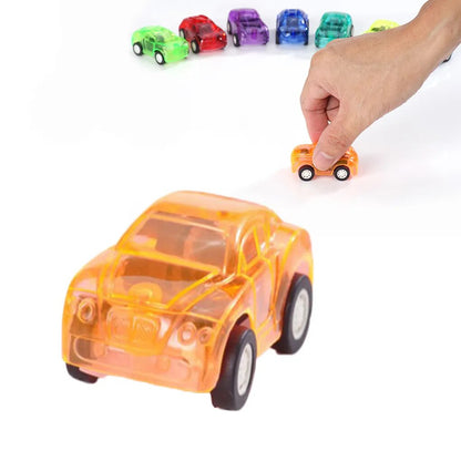 6pcs/set Children Mini Pull Back Car Toy Construction Vehicle Fire Truck Model Set Boys Birthday Holiday Gift