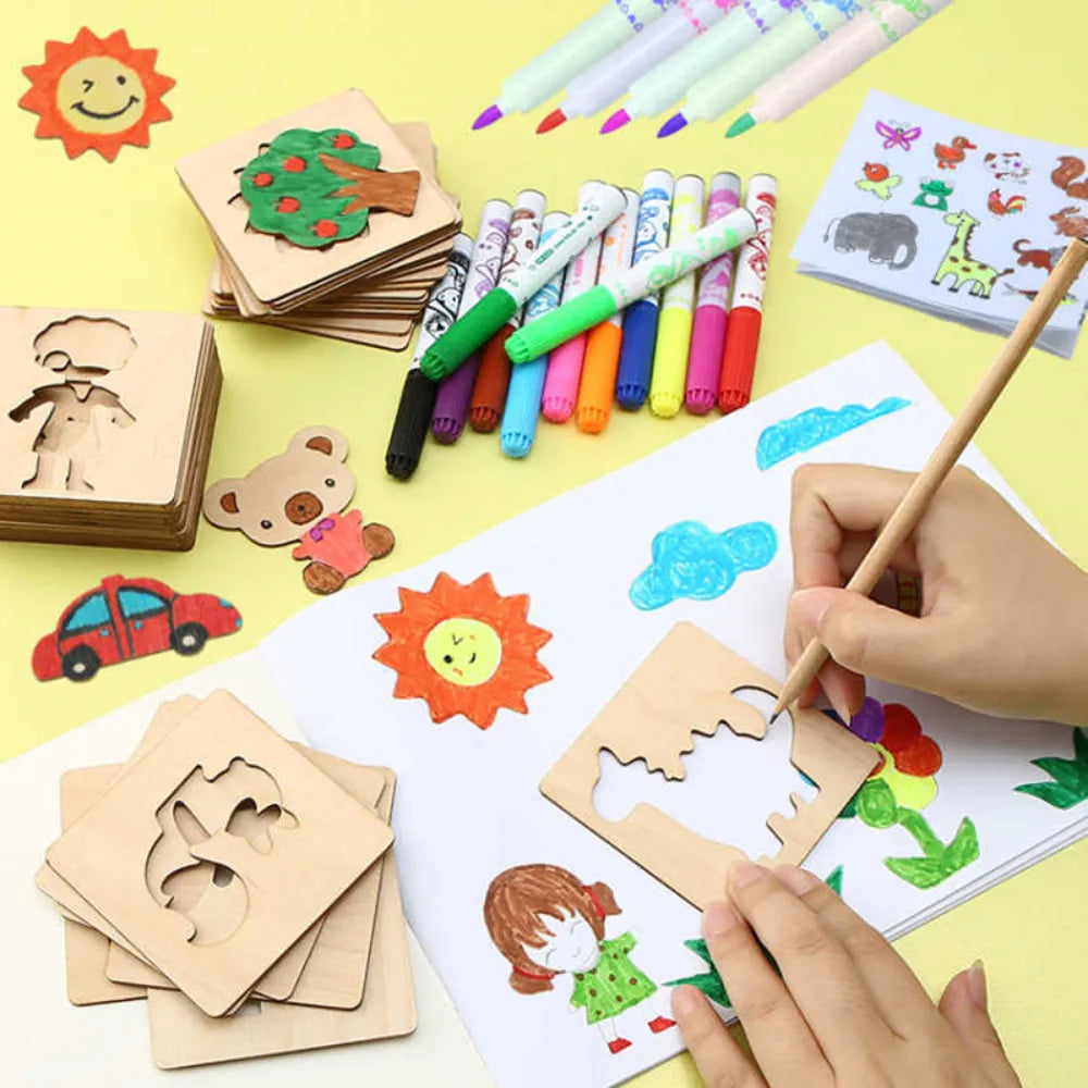 Byfa Wooden Drawing Board Set - Montessori Toy for Creative Learning