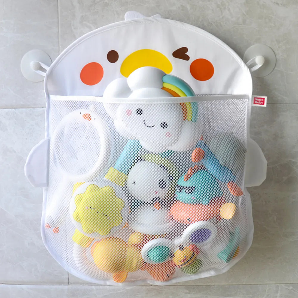 Unisex Dinosaur and Duck Bath Toy Set | Waterwheel Fun for Kids | Cloth Storage Bag Included