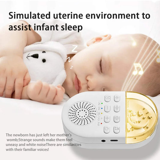 Baby White Noise Machine Portable Baby Sleep Machine 24 Soothing Sounds Sleeping Relaxation Rechargeable for Home Travel