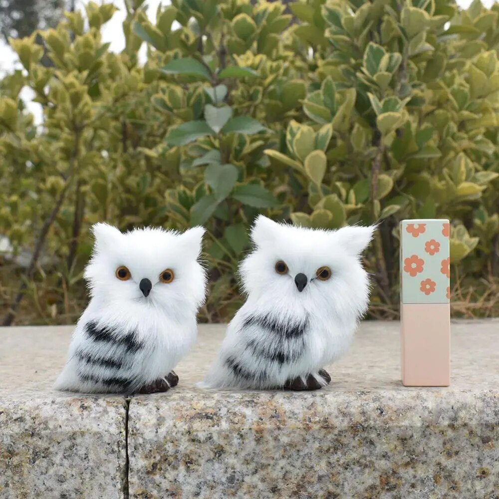 Diy Holiday Decoration 1pcs Simulation Owl Ornament Christmas Ornament Childrens Toys Creative Simulation Animal Model Cute