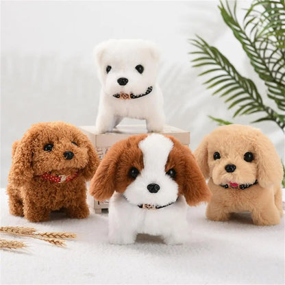 Plush Electric Puppy Walk Bark Nod Wag Tail Simulation Electric Dog Bottom Switch Electric Pet Kids Toys For Kids Birthday Gift