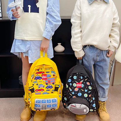 Preschool Toddler Backpack Cartoon Car Cute Children Schoolbag with Detachable Shoulder Bag