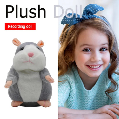15cm Cute Walking Talking Hamster Plush Animal Doll Funny Sound Record Repeat Voice Changing Educational Toy Pets Speak Talking