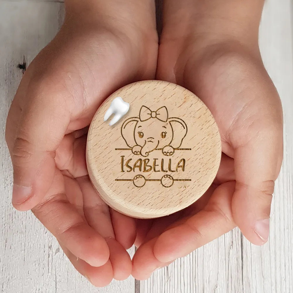 The Ultimate Wooden Tooth Fairy Box for Personalized Baby First Tooth and Keepsake Collection