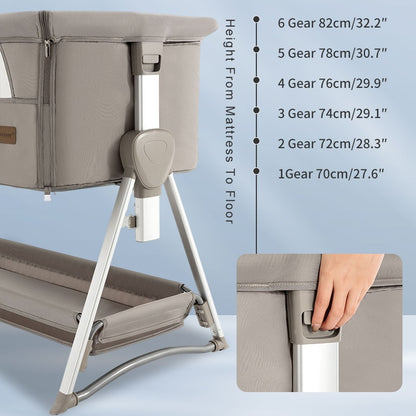 Luxury Newborn Crib: Portable Infant Bed for Travel - Unisex Metal Cradle from Mainland China
